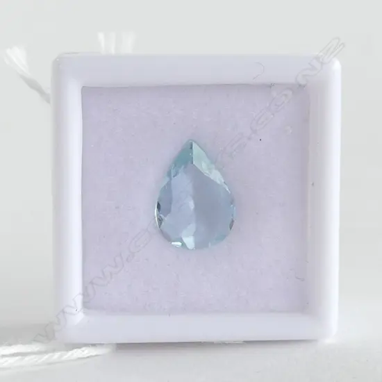 1.5ct AQUAMARINE, FACETED PEAR CUT