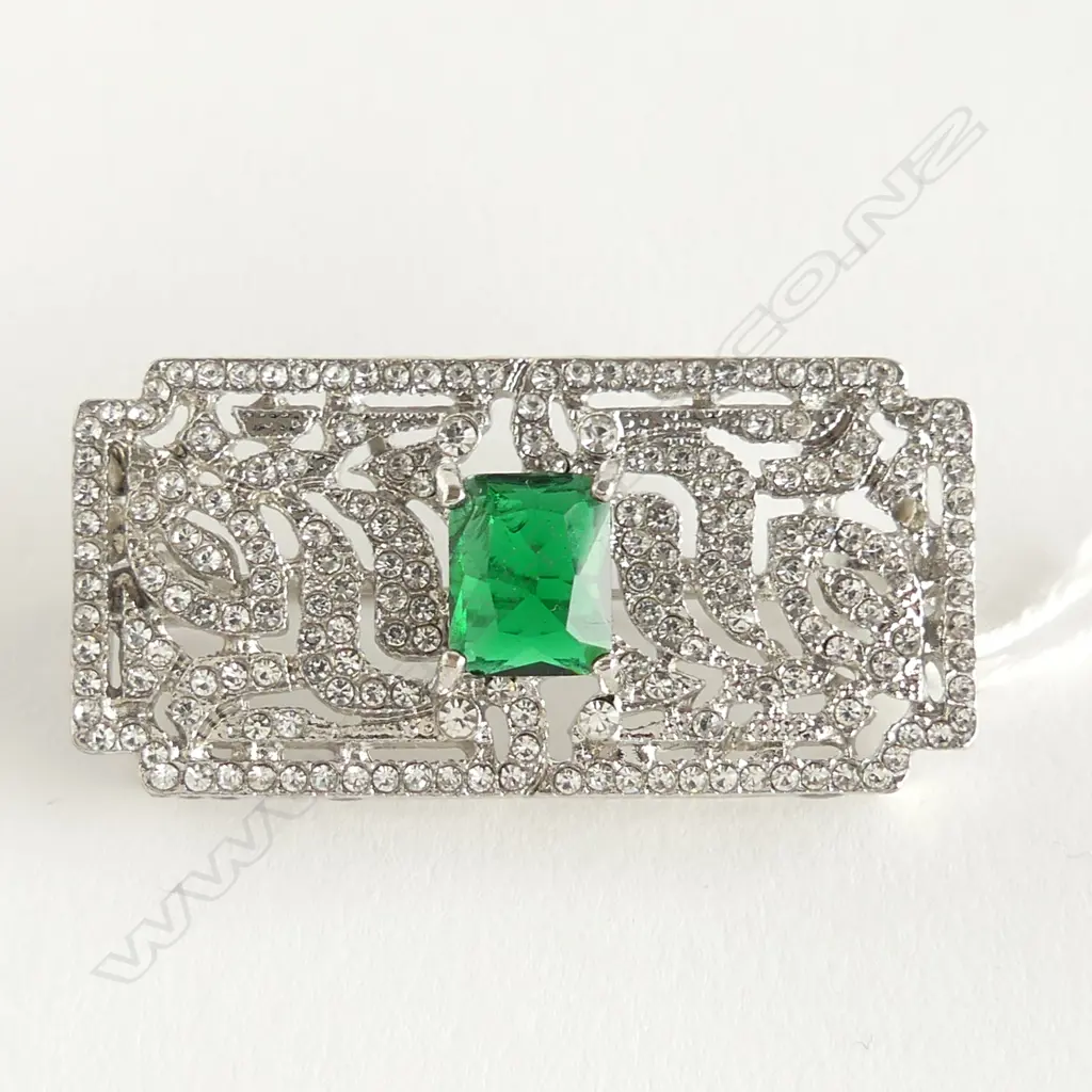 COSTUME REPRO ART DECO BROOCH Image 1++
