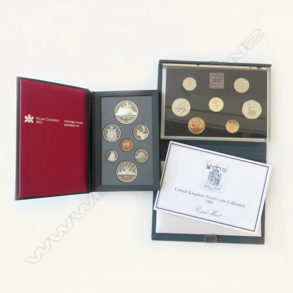 2 CASED COIN SETS Image 1++