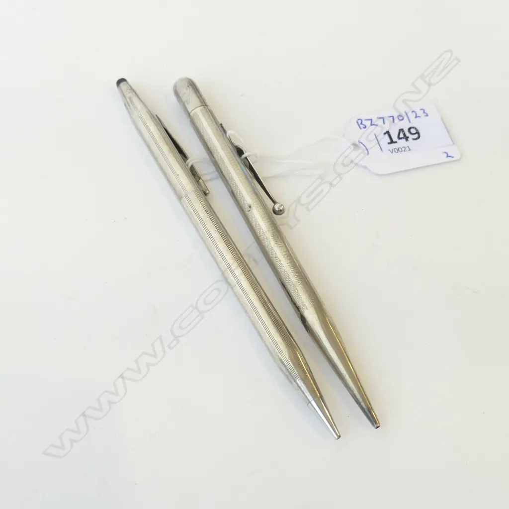 2 S/SILVER PROPELLING PENCILS BY MABIE TODD & TIFFANY & CO Image 1++