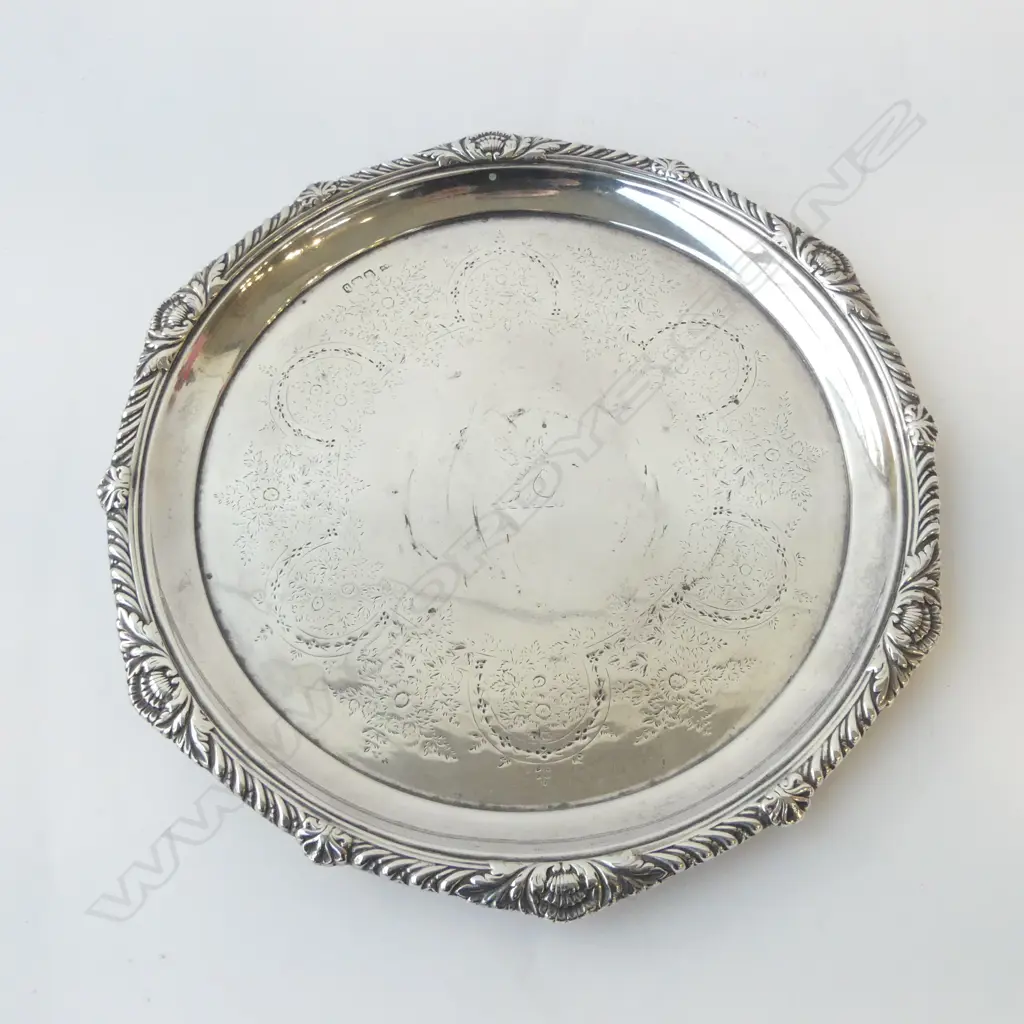 STG SILVER SALVER, SHEFFIELD 1894 270mm dia 658gms Image 1++