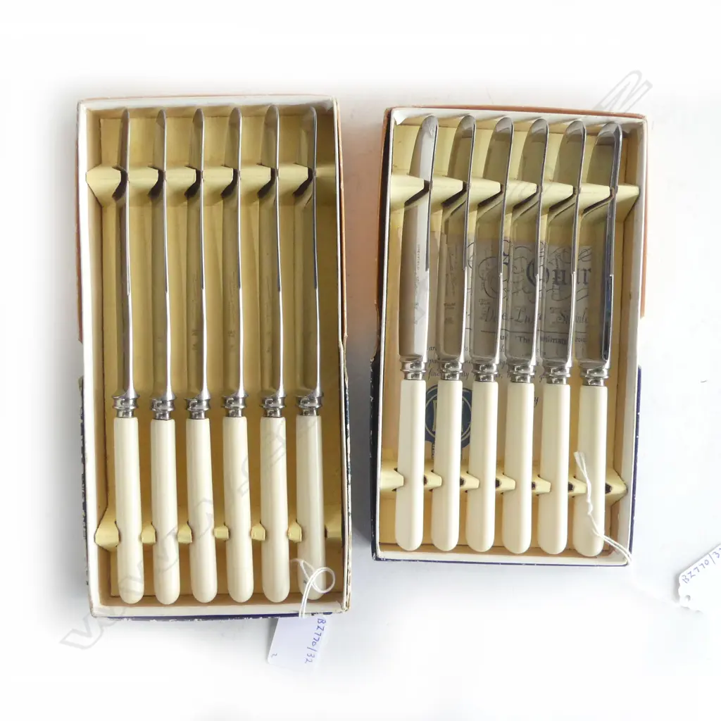 2 BOXED SETS OF 6 SHEFFIELD TABLE KNIVES Image 1++