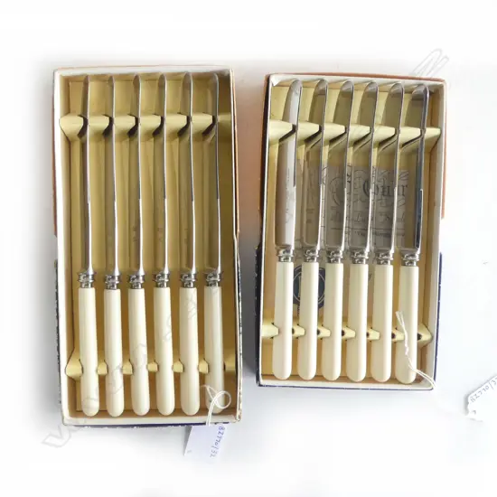 2 BOXED SETS OF 6 SHEFFIELD TABLE KNIVES