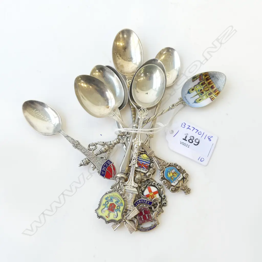 10 SILVER SOV SPOONS 104G Image 1++