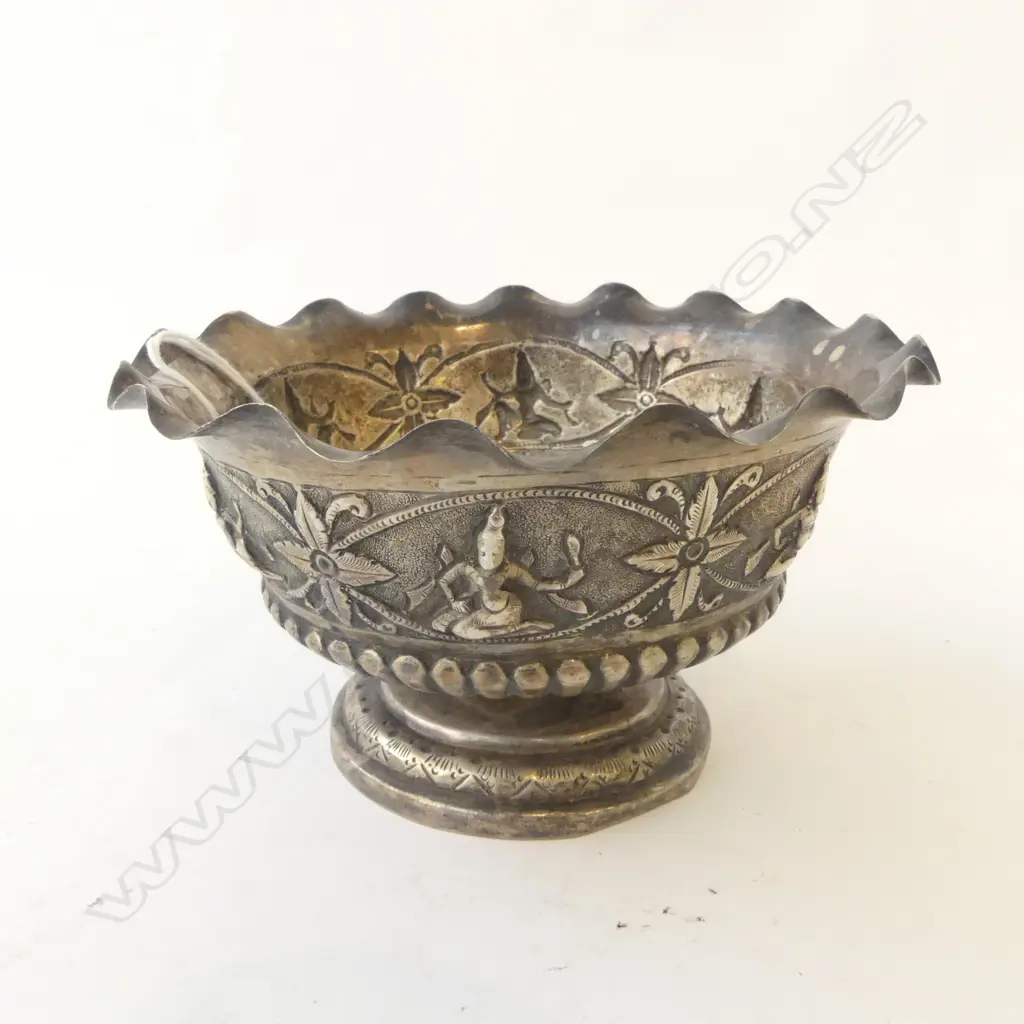 ORIENTAL SILVER? DISH 115mm dia 93gms  Image 1++