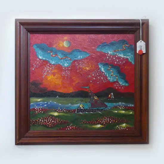 ALAN TAYLOR 'NUMBIRDS ONE (TAHI)' ACRYLIC ON BOARD 275x300mm