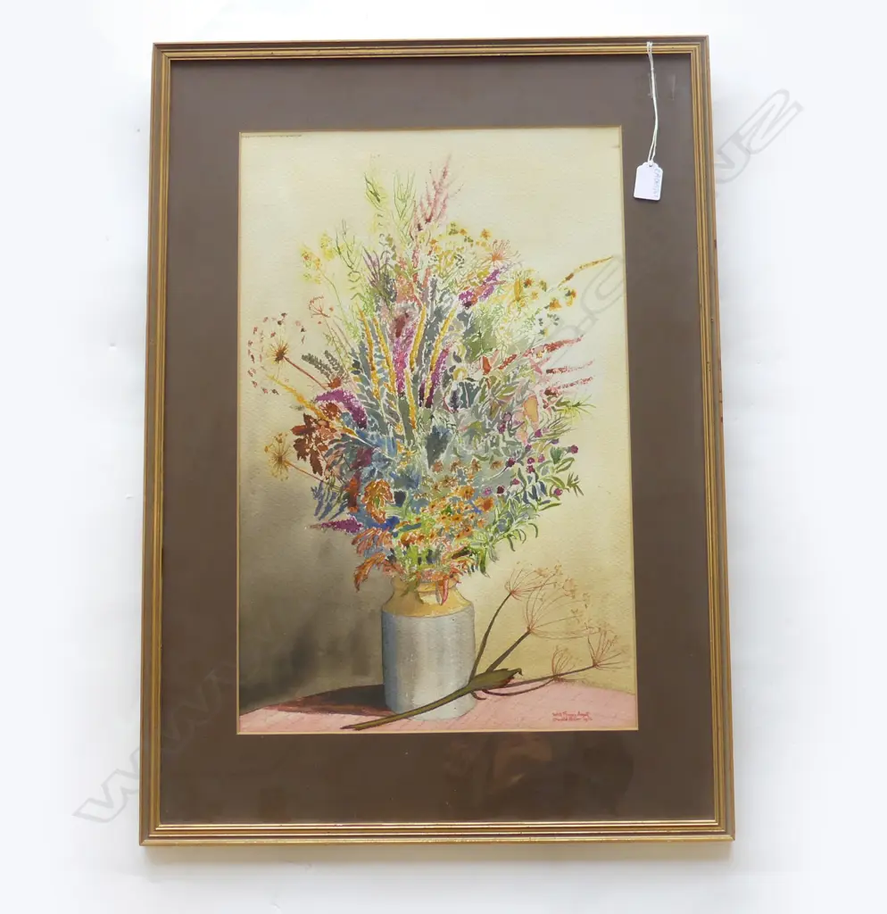 SIGNED FLORAL WC 560x360mm Image 1++