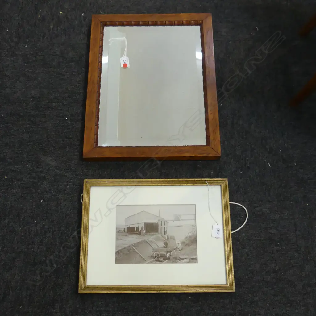 FRAMED ANTIQUE PHOTO 140x195mm, ANTIQUE MIRROR 360x465mm Image 1++