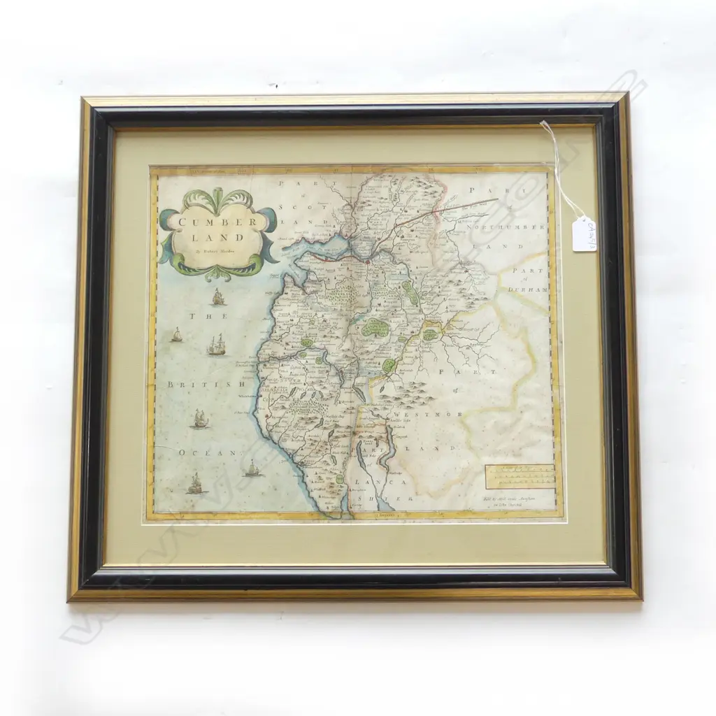 ANTIQUE MAP OF CUMBERLAND, ENGLAND 370x430mm Image 1++