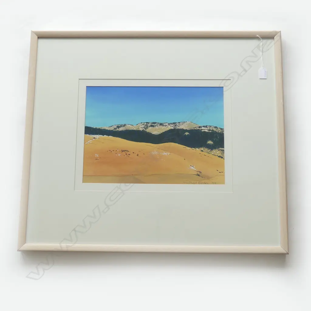 MICHAEL EATON 'WAIPARA LIMESTONE COUNTRY' ACRYLIC GOUCHE ON WC PAPER, '99 315x445mm  Image 1++