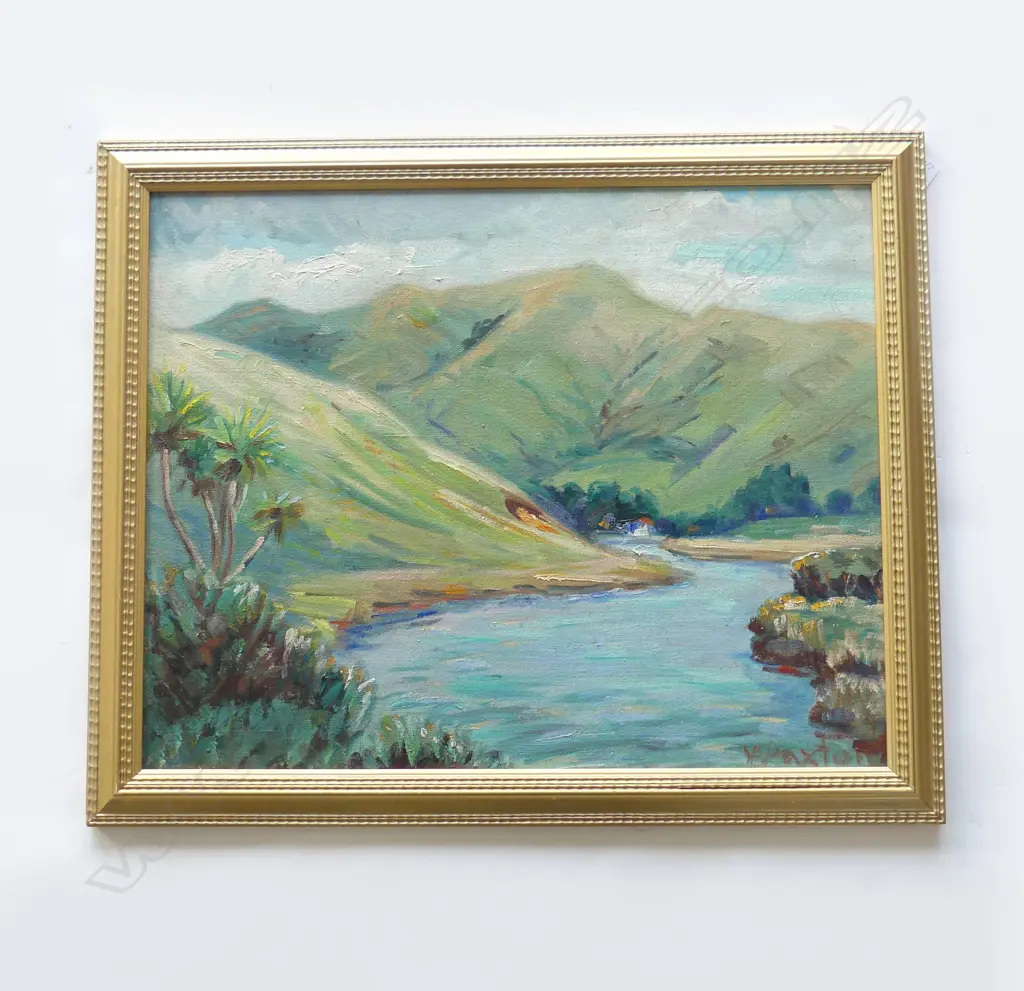 W A PAXTON RIVER SCENE , OIL ON CANVAS, 390 x 490mm Image 1++