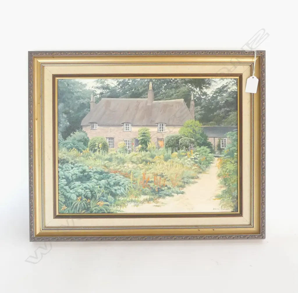 COTTAGE, OIL ON CANVAS, DIANA L STEWART 290mmx395mm Image 1++