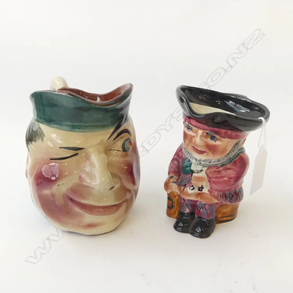 TWO TOBY JUGS – SHORTER & SON STAFFORDSHIRE & ROYAL TORQUAY ENGLAND, H.100MM, H120MM Image 1++