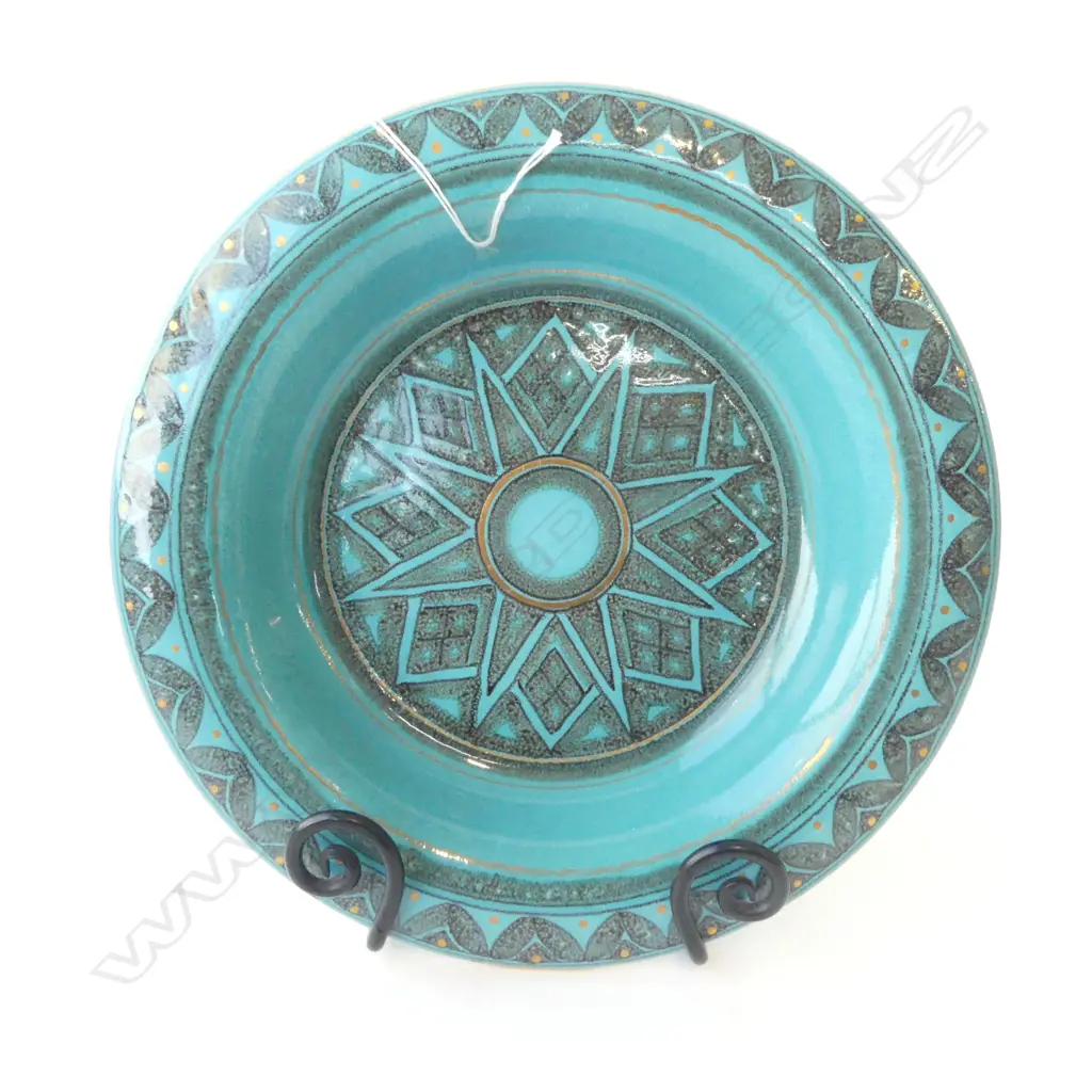 GOUDA ROYAL ARTS & CRAFTS  TOURQUISE CHARGER  DIA300 Image 1++