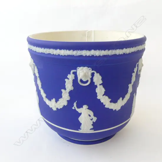 WEDGWOOD DARK JASPER BLUE  JARDINEER H190MM