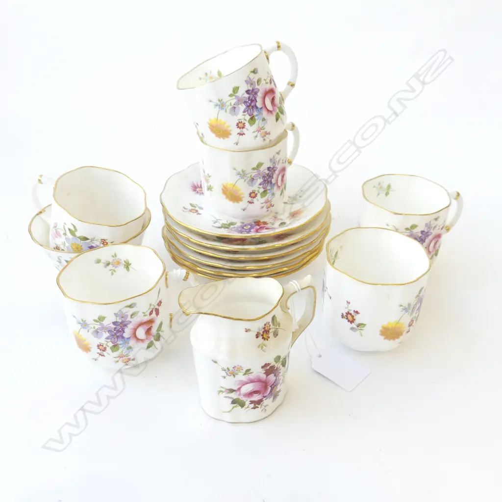 ROYAL CROWN DERBY 'DERBY POSIES' COFFEE SET, 6 C/S & M/S Image 1++