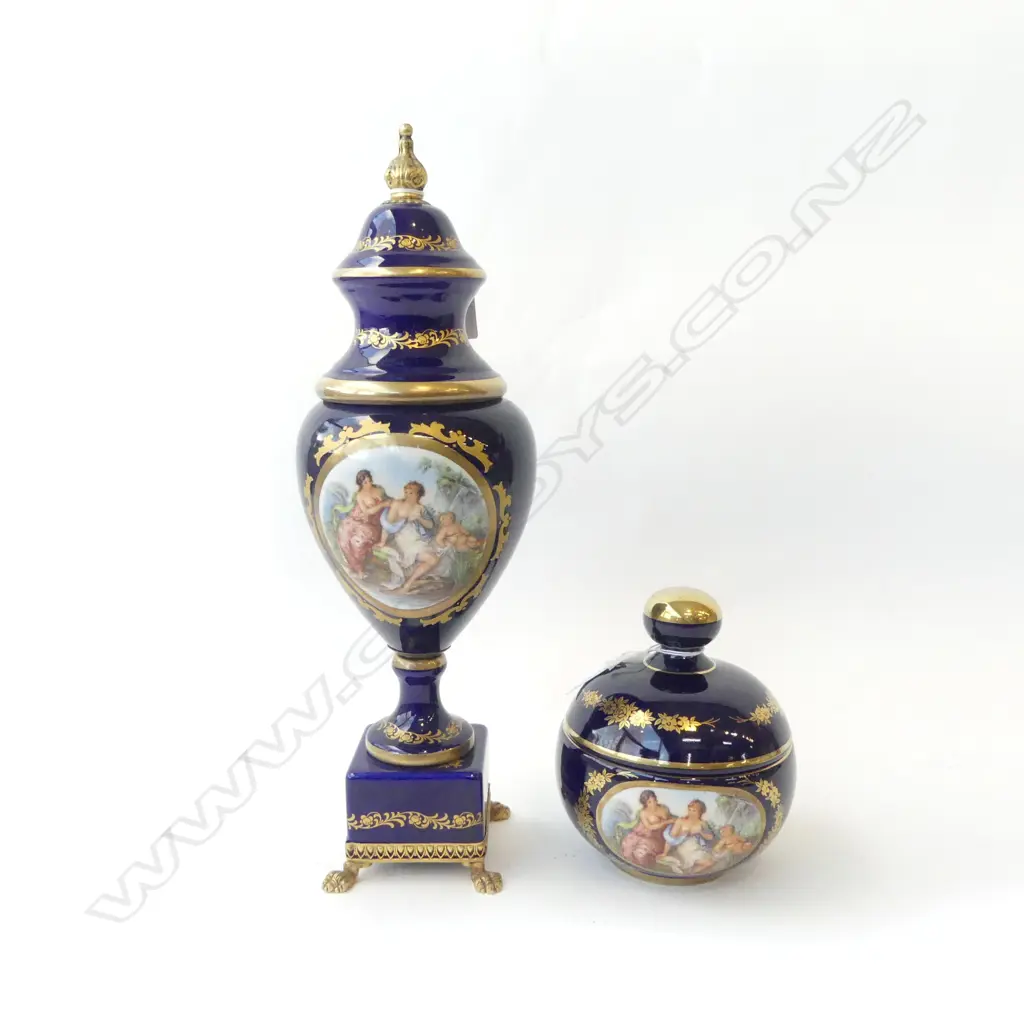 CAPIDEMONTE LIDDED BOWL AND CENTRE PIECE DIA120MM  H380MM Image 1++