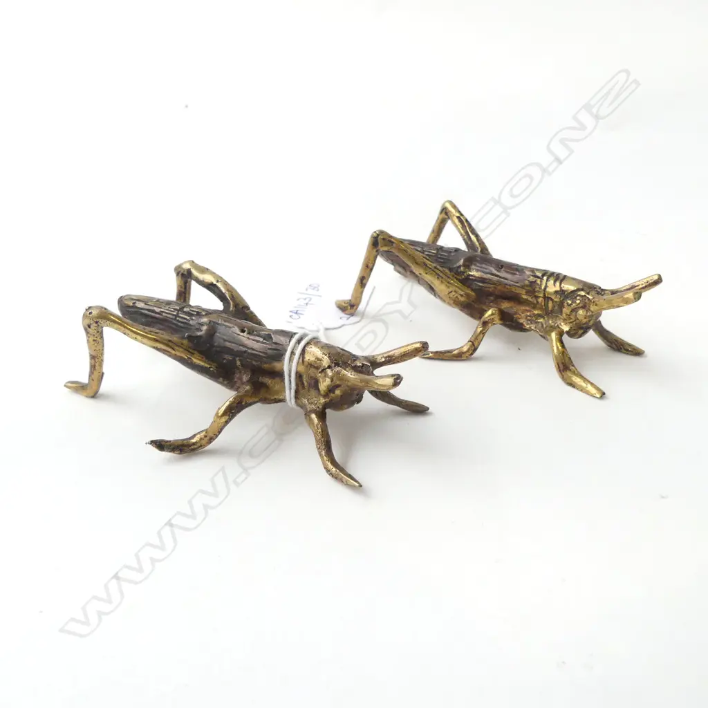 2 BRONZE CRICKETS L.90mm Image 1++