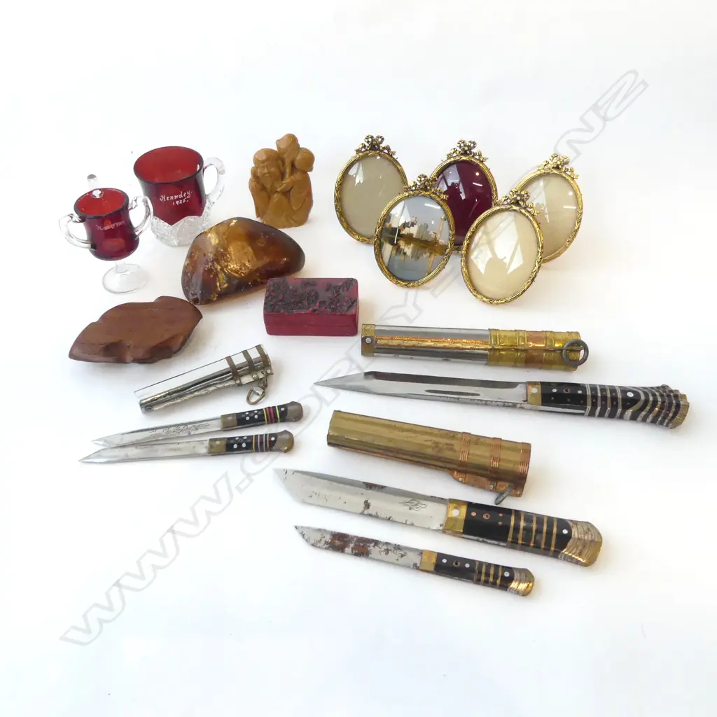 ASST. ORIENTAL ITEMS, 2 RED CUPS, KAURI GUM ETC Image 1++