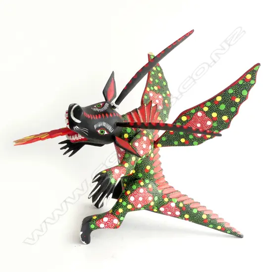 MEXICAN ALEBRIJIE DRAGON DREAM CREATURE brightly painted  H.300mm
