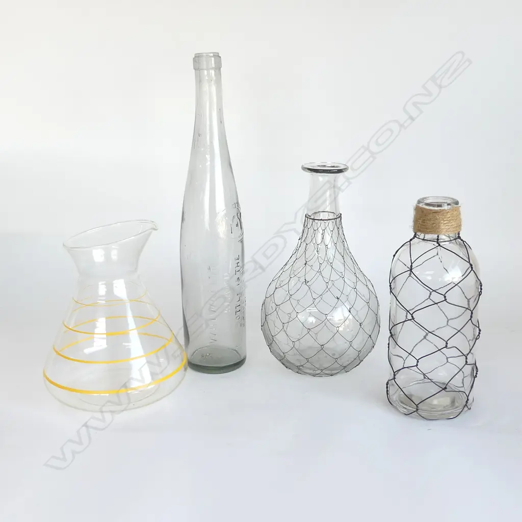 COLLECTION OF GLASS BOTTLES BEAKER ETC Image 1++