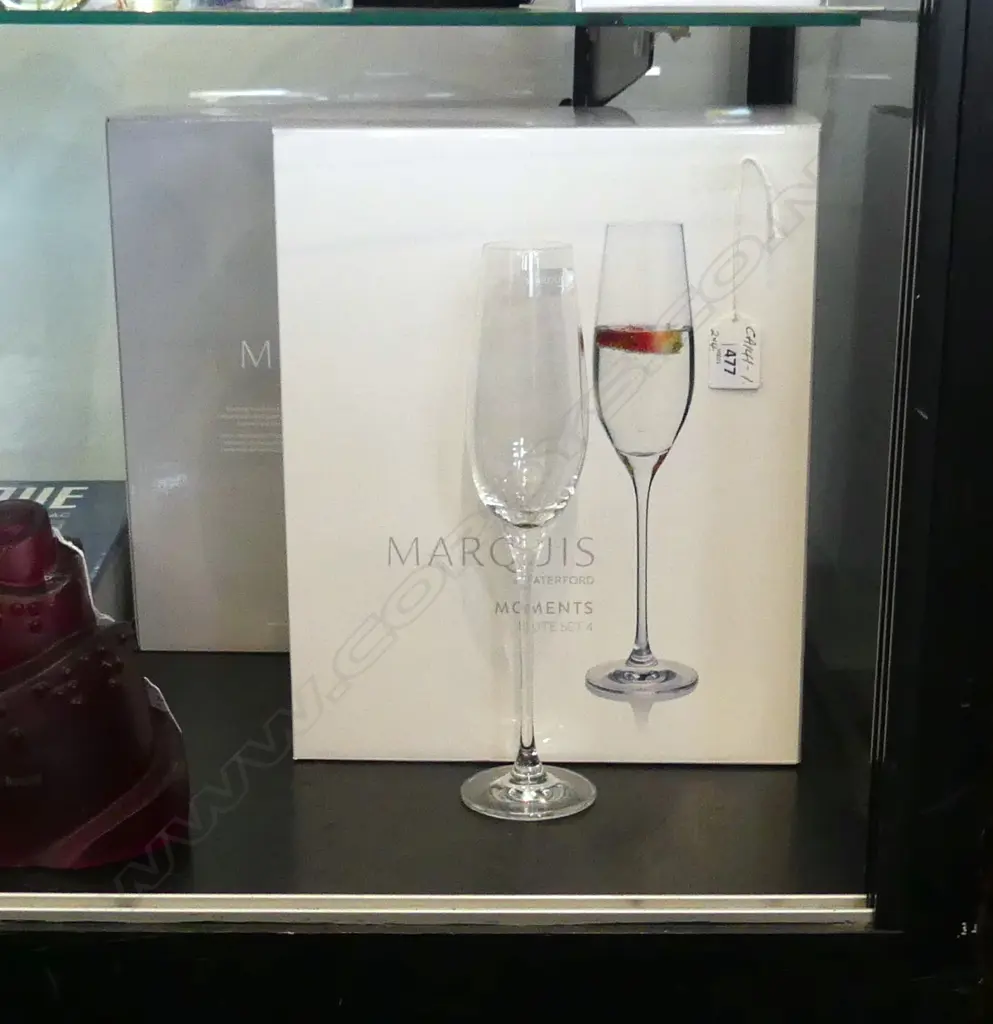 SET 8 MARQUIS 'Moments' WATERFORD CHAMPAGNE FLUTES as new in 2 boxes Image 1++