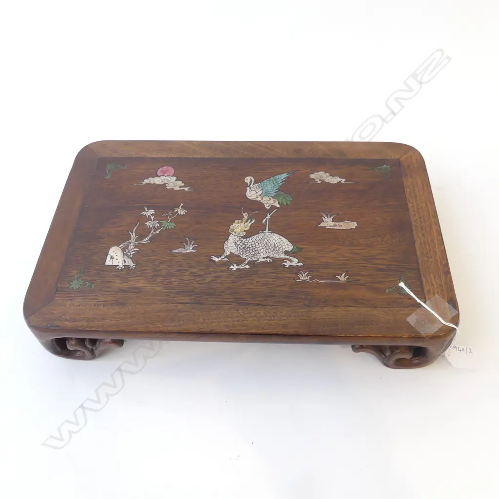 ORIENTAL INLAID WOODEN STAND 395x250mm Image 1++