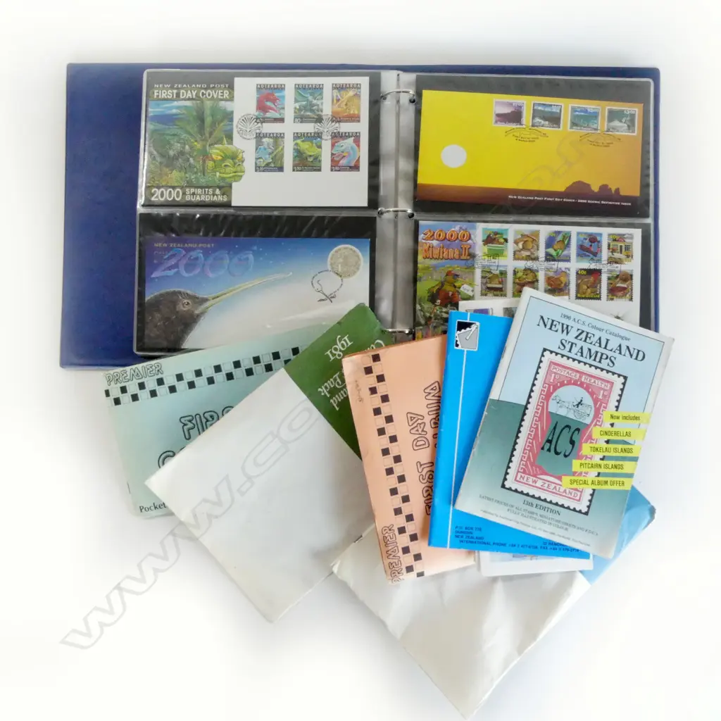 ASST NZ FIRST DAY COVERS ETC IN ALBUM & FOLDERS Image 1++