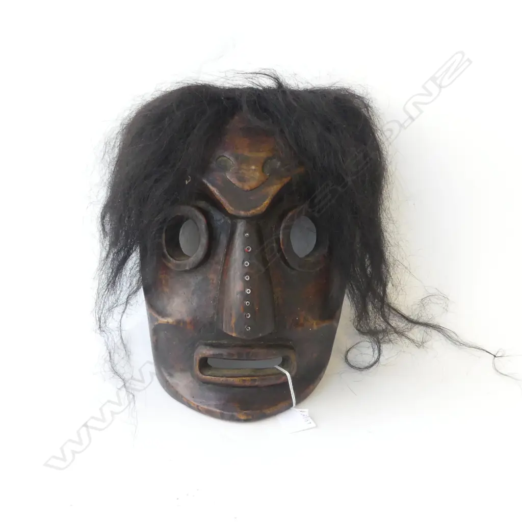 TIMOR BATAK FUNERORY MASK HUMAN HAIR H310MM Image 1++