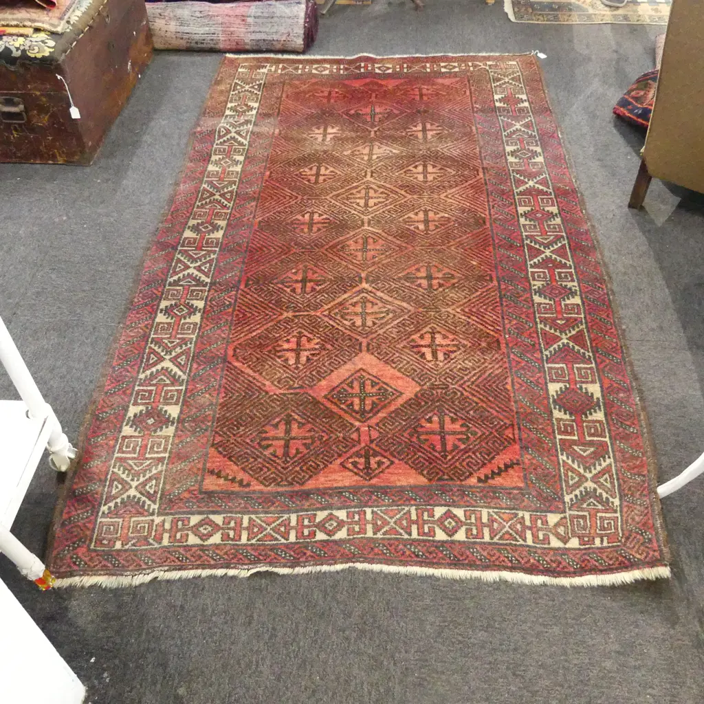 HAND KNOTTED ALL WOOL RUG 2100x1210mm Image 1++