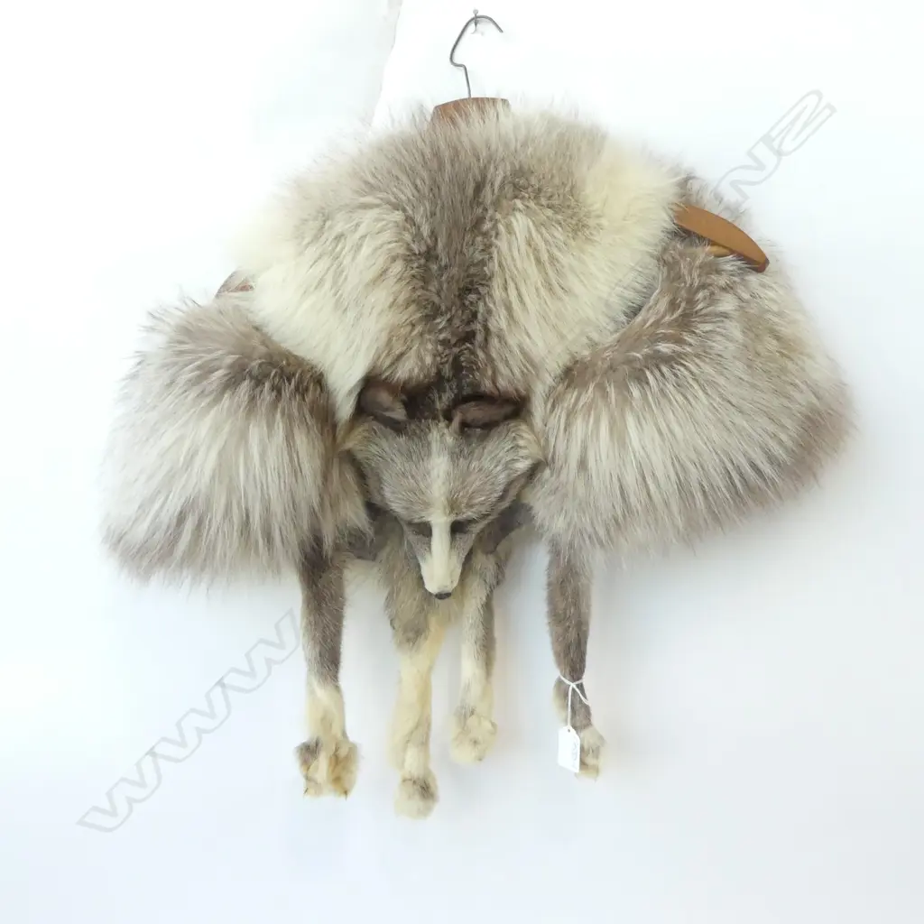 SILVER FOX VINTAGE FUR CAPE Image 1++