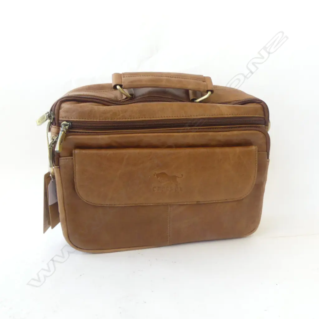 'CROSS OX' LEATHER BAG W.300mm Image 1++