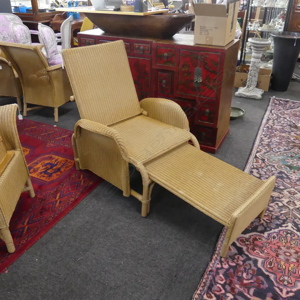 LUSTYS LLOYD LOOM STEAMER CHAIR 800x880x550mm Image 1++