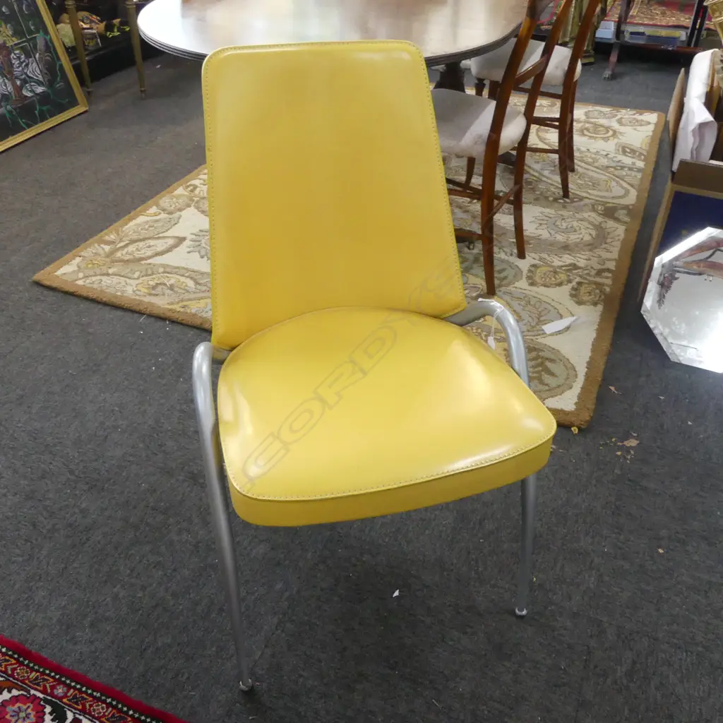 YELLOW LEATHER CHAIR; FASEM ITALY Image 1++
