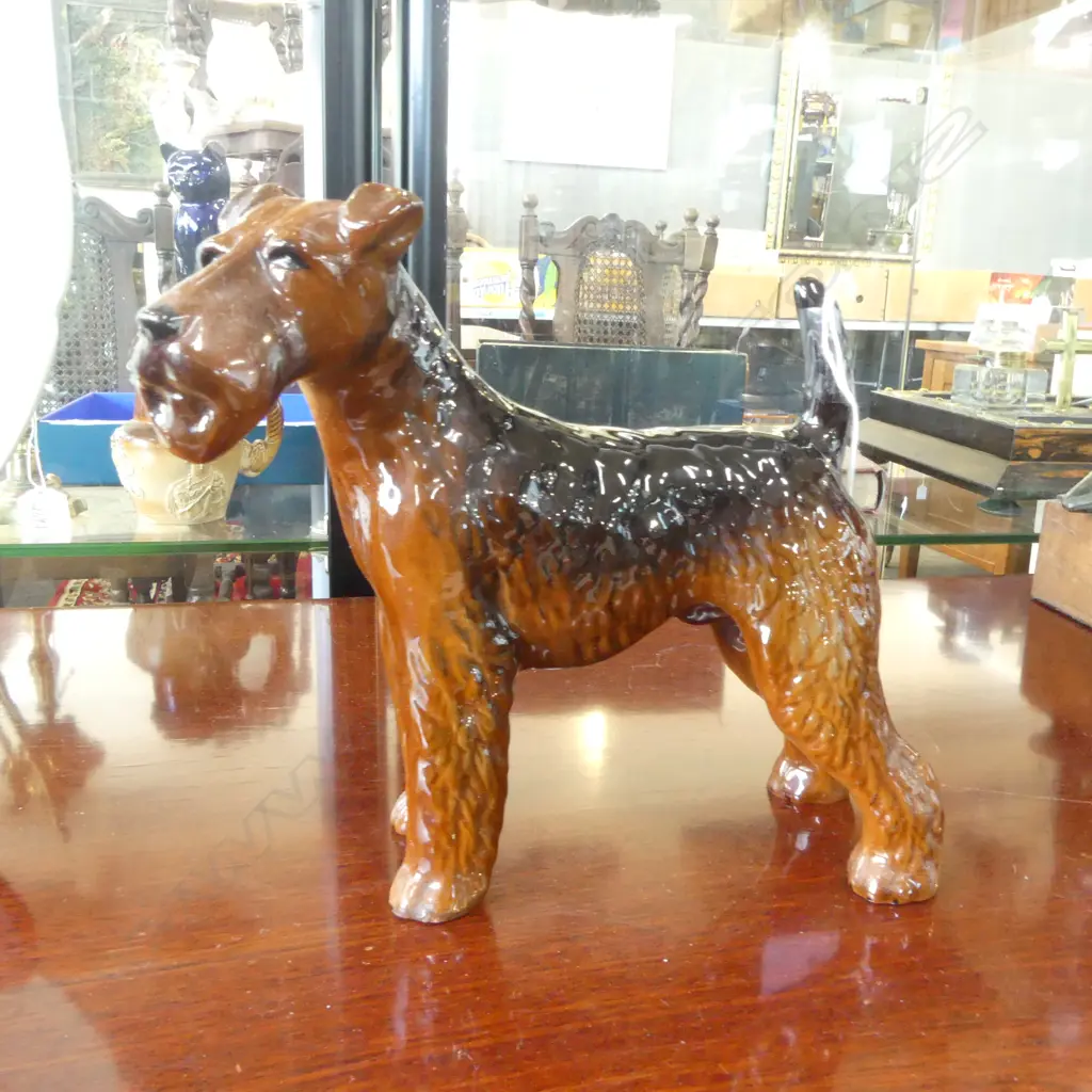 CERAMIC TERRIER DOG H.175m Image 1++
