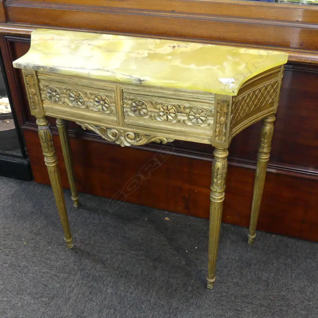 GOLD PAINTED CONSOLE TABLE Image 1++