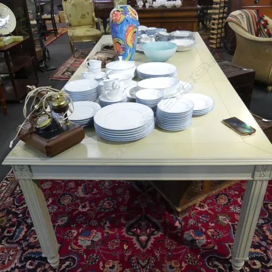 FRENCH STYLE DINING TABLE w. 1 LEAF 2400x1100x760mm