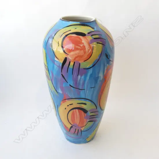 HAND PAINTED VASE H.410mm