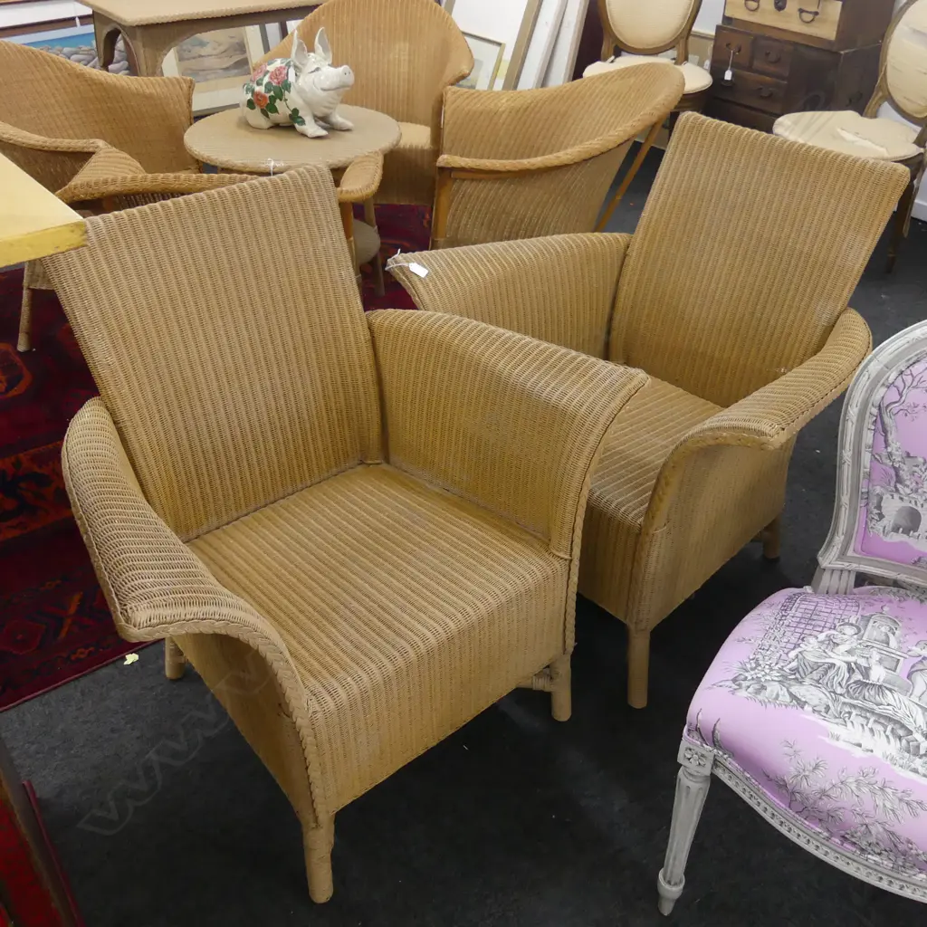 PR LUSTYS LLOYD LOOM ARM CHAIRS 850x650x830mm Image 1++