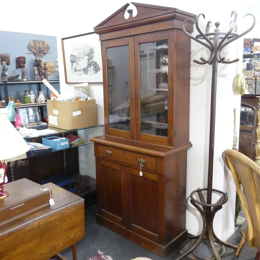 ANTIQUE MAHOGANY BOOKCASE CHIFFONIER 920x430x2150mm Image 1++