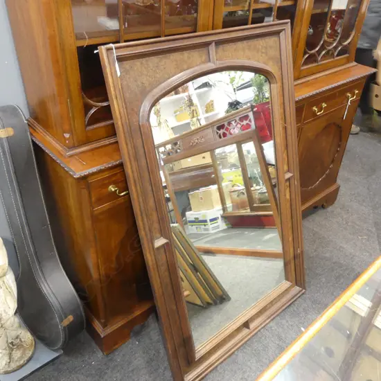 LG ARCHED MIRROR IN WOODEN FRAME 1285x835mm