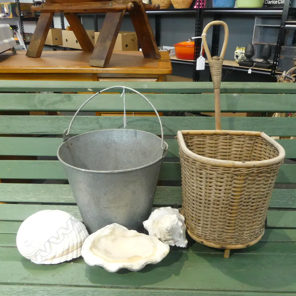 METAL BUCKET, 3 SHELLS, MINI CART H.600mm Image 1++