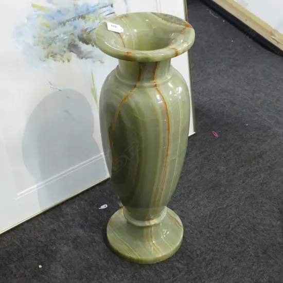 LG HEAVY ONYX VASE H.610mm rim repaired