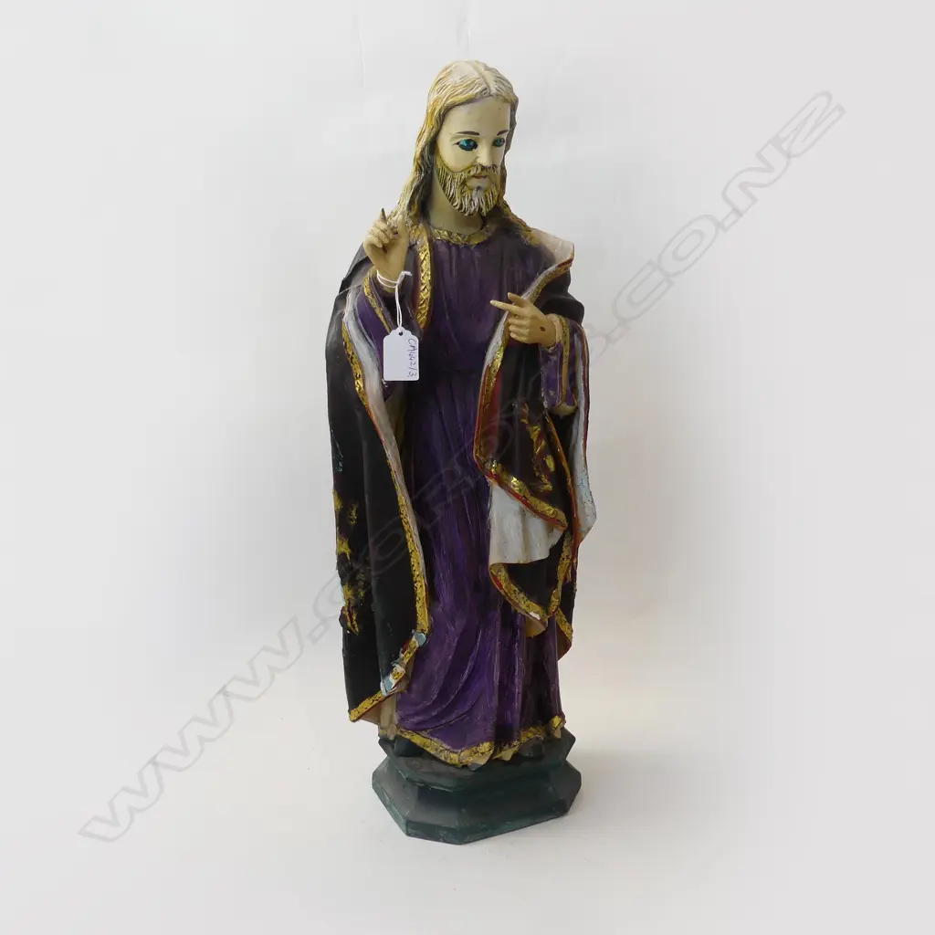 PAINTED RELIGIOUS FIGURE H.600mm finger missing Image 1++