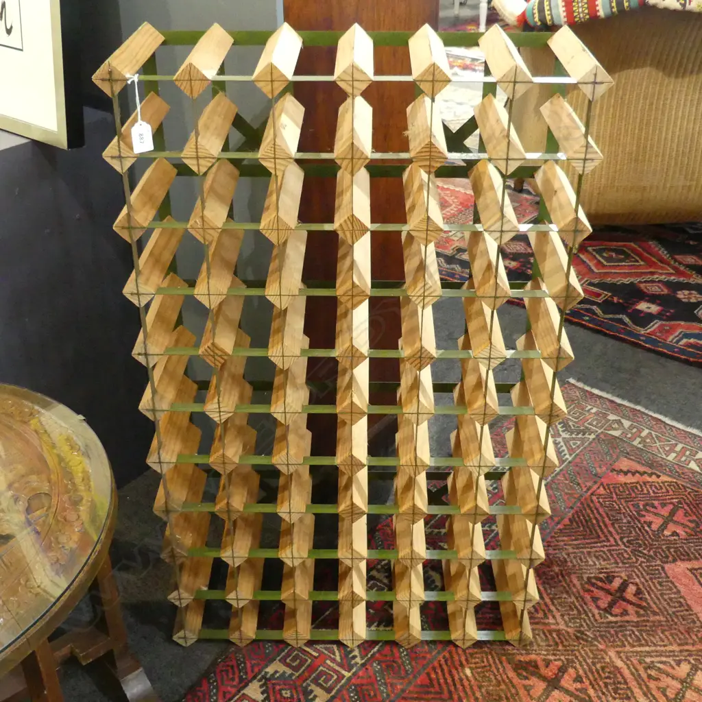 INDUSTRIAL STYLE WINE RACK 10x6 960x595mm Image 1++