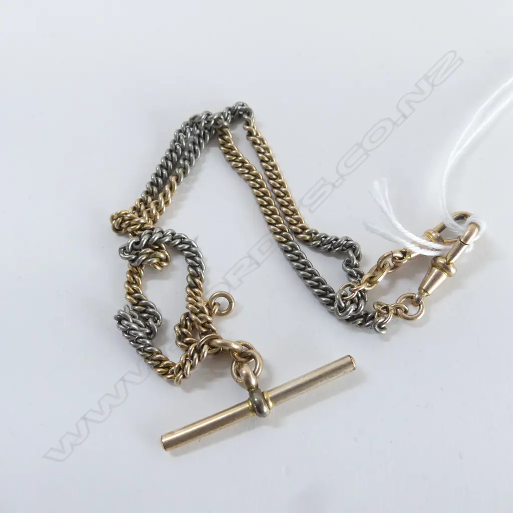 ROLLED GOLD GERMAN 2 TONED FOB CHAIN  48 CM Image 1++