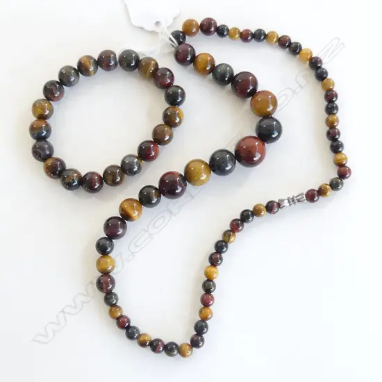 TIGERS EYE NECKLACE & BRACELET