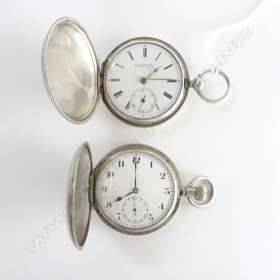 STERLING SILVER GENTS POCKET WATCH  PLUS 1 OTHER
