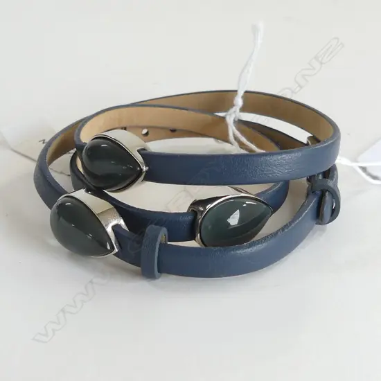 SKAGEN DENMARK TRIPLE WRAP GEM SET BRACELET, NEW