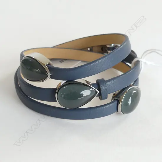 SKAGEN DENMARK TRIPLE WRAP GEM SET BRACELET, NEW